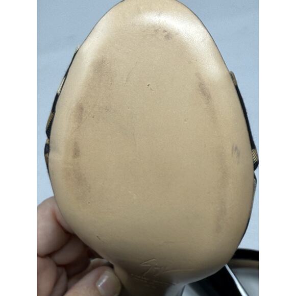 Giuseppe Zanotti shoes heels pumps marry janes black leopard criss cross 36 6 - Picture 14 of 14